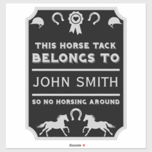 Horse Riding Tack Eigenaar Sticker