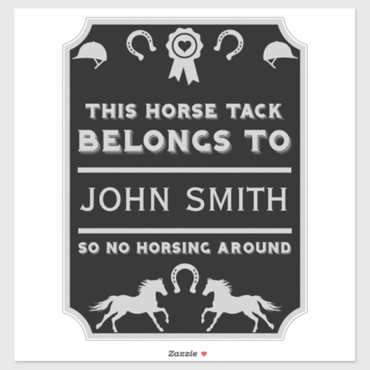 Horse Riding Tack Eigenaar Sticker (Vel)