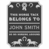 Horse Riding Tack Eigenaar Sticker (Voorkant)