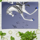 Horse Riding Violinist Navy Tea Towels Theedoek (Gevouwen)