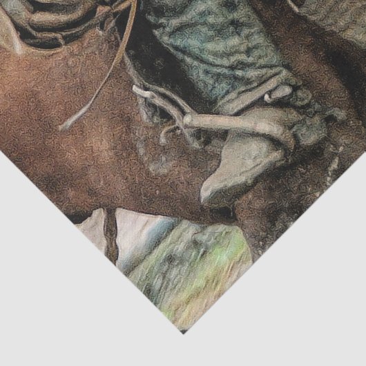 Horse Riding Western Rodeo Cowboy Tissuepapier (Detail)