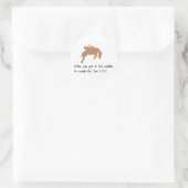 horse ronde sticker (Tas)