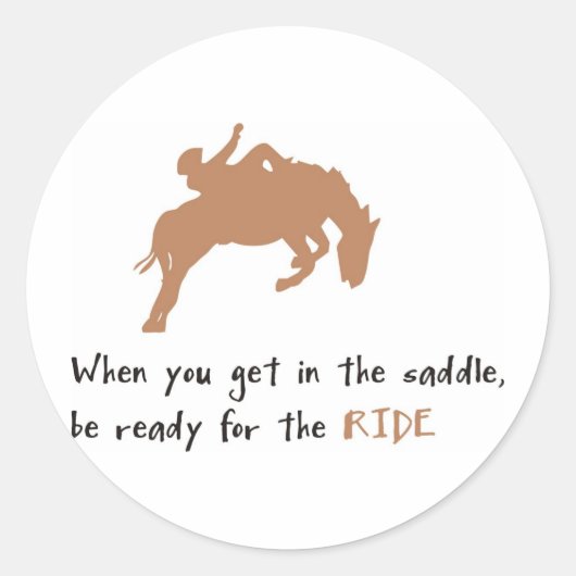 horse ronde sticker (Voorkant)