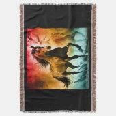 Horse running  deken (Voorkant Verticaal)