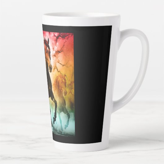 Horse running latte mok (Rechts)