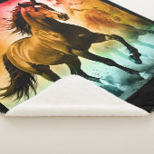 Horse running  sherpa deken (3/4)