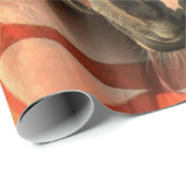 Horse Rustic Barn American Flag Cadeaupapier (Rol Hoek)