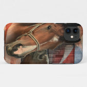 Horse Rustic Barn American Flag Case-Mate iPhone Case (Achterkant (horizontaal))