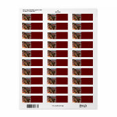 Horse Rustic Barn American Flag Etiket (Full Sheet)