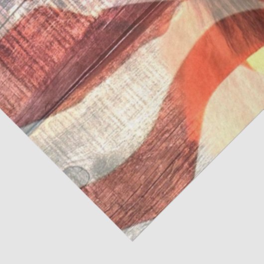 Horse Rustic Barn American Flag Tissuepapier (Detail)