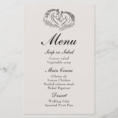 Horse Rustic Boerderij Land Western Trouwmenu (Voorkant)