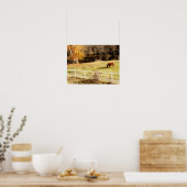 Horse Rustic Country Autumn Art Poster (Keuken)
