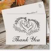 Horse Rustic Country Westerne bruiloft Dank u Briefkaart