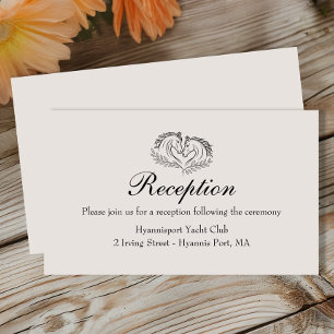 Horse Rustic Country Westerne huwelijksreceptie Informatiekaartje
