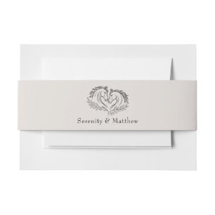 Horse Rustic Ivory Country Westerne bruiloft Uitnodigingen Wikkel