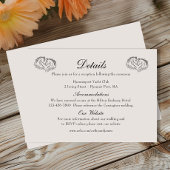 Horse Rustic Western Country Wedding Details Informatiekaartje