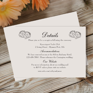 Horse Rustic Western Country Wedding Details Informatiekaartje