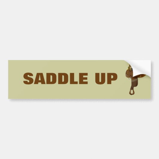 Horse Saddle Bumpersticker (Voorkant)
