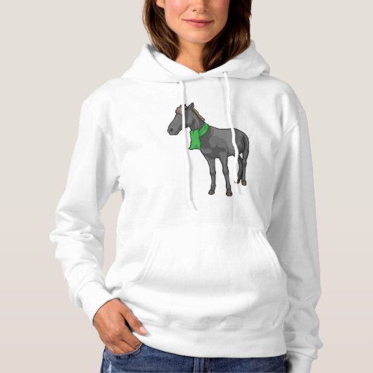 Horse Scarf Hoodie (Voorkant)