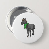 Horse Scarf Ronde Button 7,6 Cm (Voorkant /achterkant)