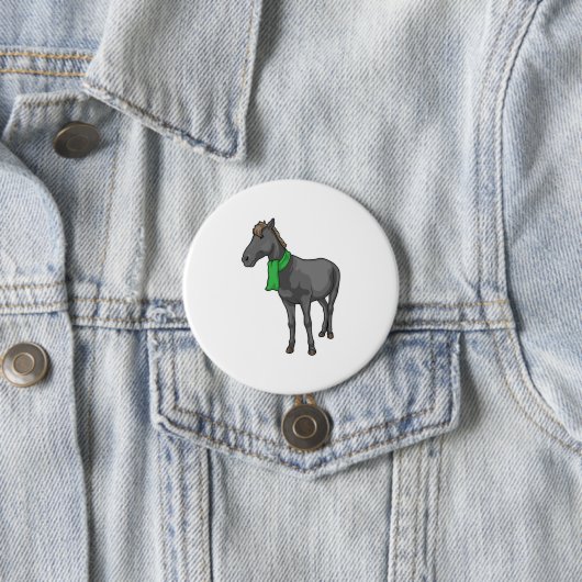 Horse Scarf Ronde Button 7,6 Cm (In situ)