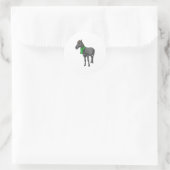 Horse Scarf Ronde Sticker (Tas)