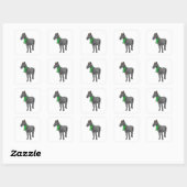 Horse Scarf Vierkante Sticker (Vel)