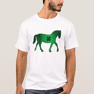 Horse Shamrock Clover Leaf Pajama St. Patrick's Da T-shirt
