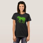 Horse Shamrock Horseback Riding Equestrian Patrick T-shirt (Voorkant volledig)
