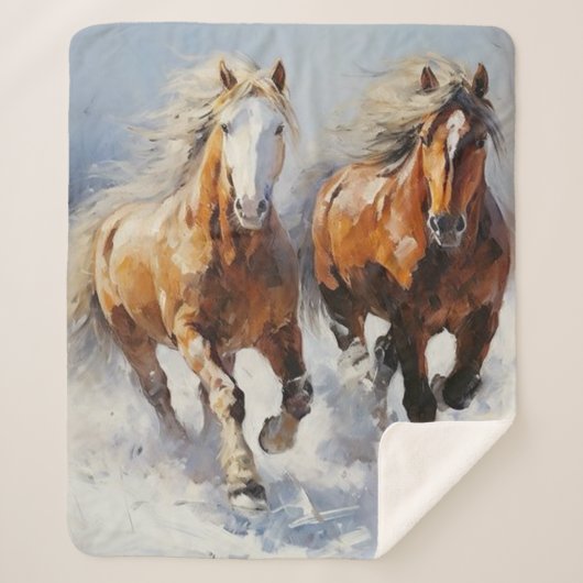 Horse Sherpa Deken (Voorkant)