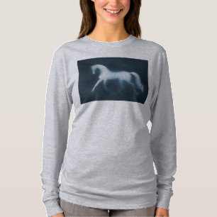 Horse Shilhouette Grey off the Shoulder Sweatshirt