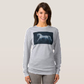 Horse Shilhouette Grey off the Shoulder Sweatshirt (Voorkant volledig)