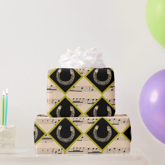 horse shoes in diamonds  cadeaupapier (Feestgeschenken)