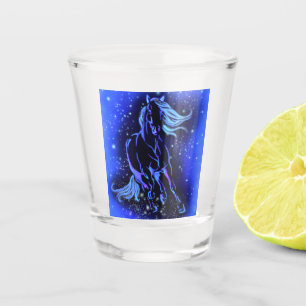 Horse Shot Glass loopt in Moonlight Sterrennacht Glas