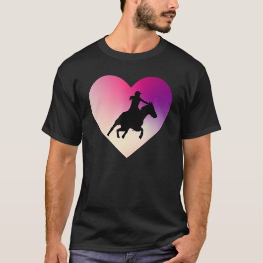 Horse Show Heart Equestrian Jockey Showspringt Com T-shirt (Voorkant)