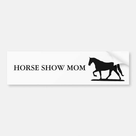 HORSE SHOW MOM - VERZAMELD BUMPERSTICKER (Voorkant)