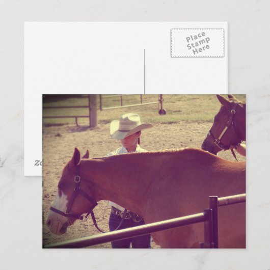 Horse Show Showmanship Briefkaart (Voorkant / Achterkant)