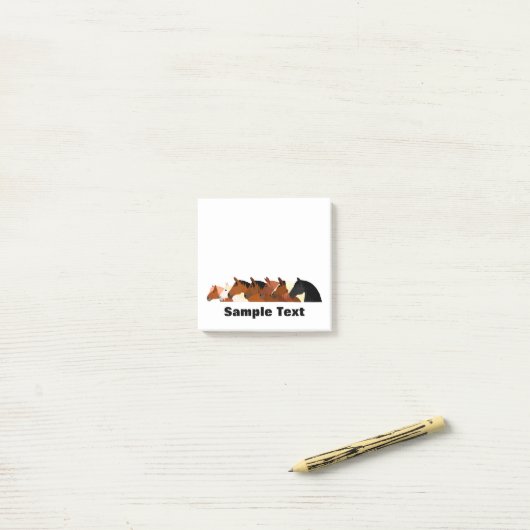 horse sideview group post it post-it® notes (Op bureau)