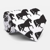 Horse Silhouette - achtergrondkleur wijzigen! Stropdas (Opgerold)