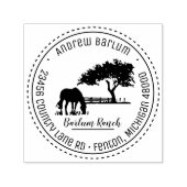 Horse Silhouette Address Self-Inking Rubber Stamp Zelfinktende Stempel (Design)