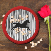 Horse Silhouette Black White Stripes Derby Papieren Kommen