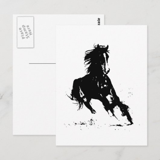 Horse Silhouette Briefkaart (Voorkant / Achterkant)