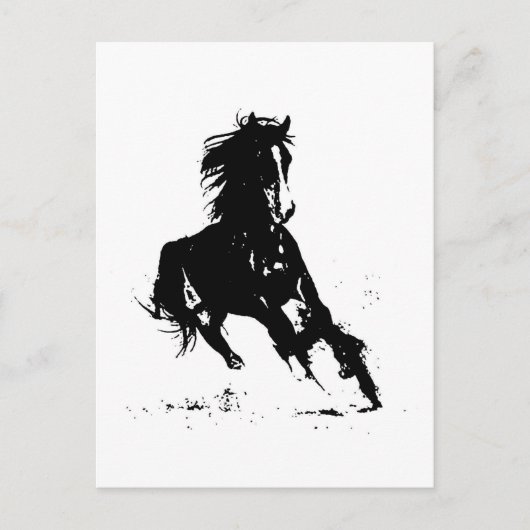 Horse Silhouette Briefkaart (Voorkant)