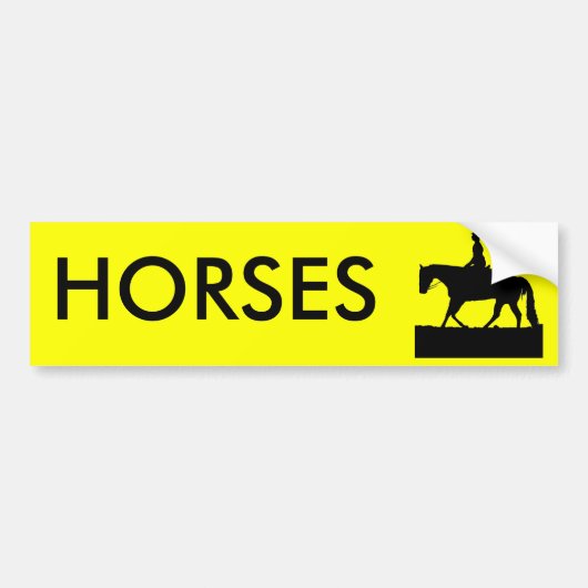 Horse Silhouette Bumpersticker (Voorkant)