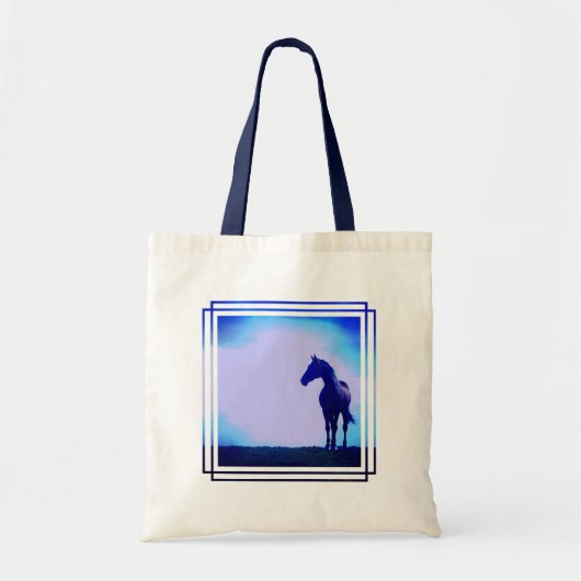 Horse Silhouette Design Canvas tas (Voorkant)