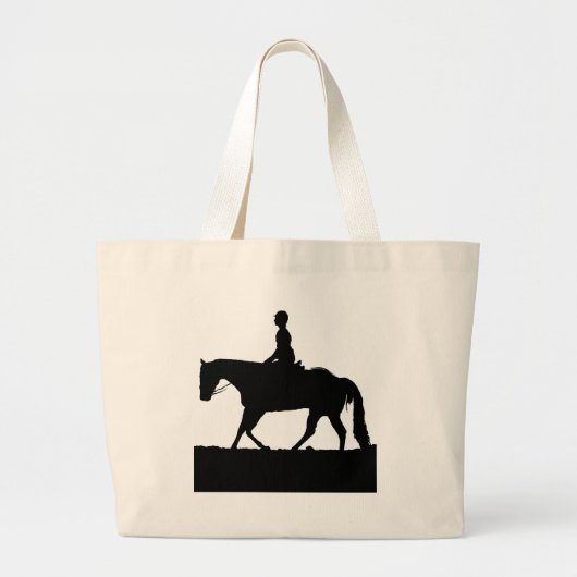Horse Silhouette Grote Tote Bag (Voorkant)