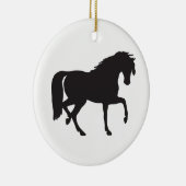 Horse Silhouette Keramisch Ornament (Rechts)