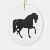 Horse Silhouette Keramisch Ornament (Links)