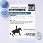Horse Silhouette, Riding Instructor, Academy Flyer (Enkel)