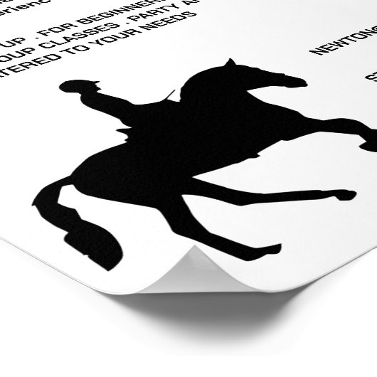 Horse Silhouette, Riding Instructor, Academy Poster (Hoek)